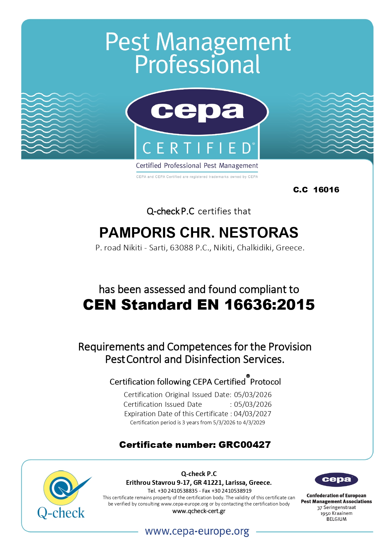 EN 16636 CEPA